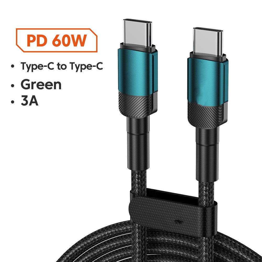 Câble de données en alliage d'aluminium PD100W Câble de charge rapide Câble de charge USB