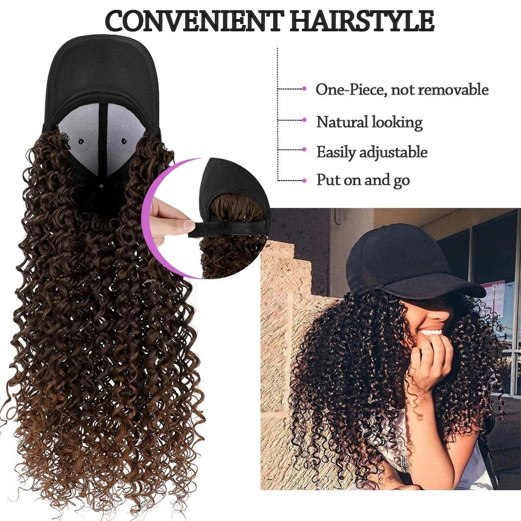 La mode des femmes Tête naturelle avec chapeau et perruque