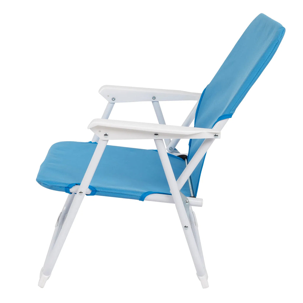 Chaise Oxford Cloth Iron Outdoor Beach Bleu