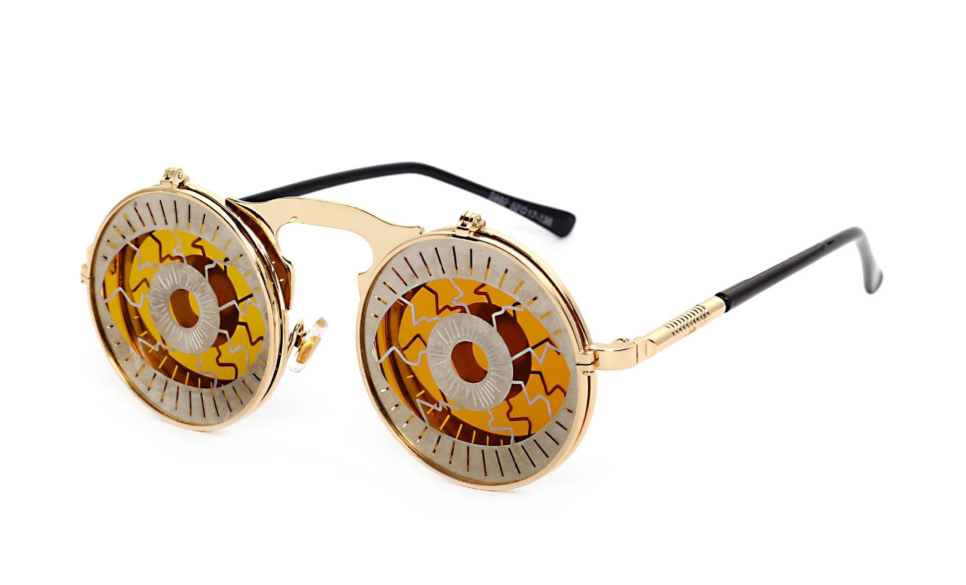 Lunettes de soleil Casual Retro Metal Punk pour hommes