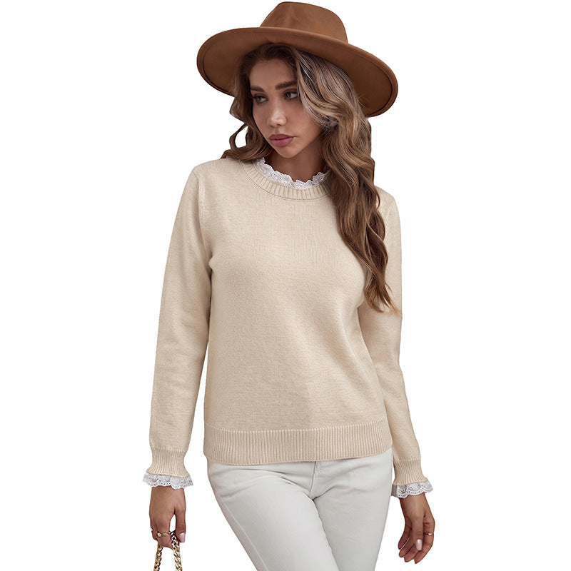 Two-piece crew neck sweater