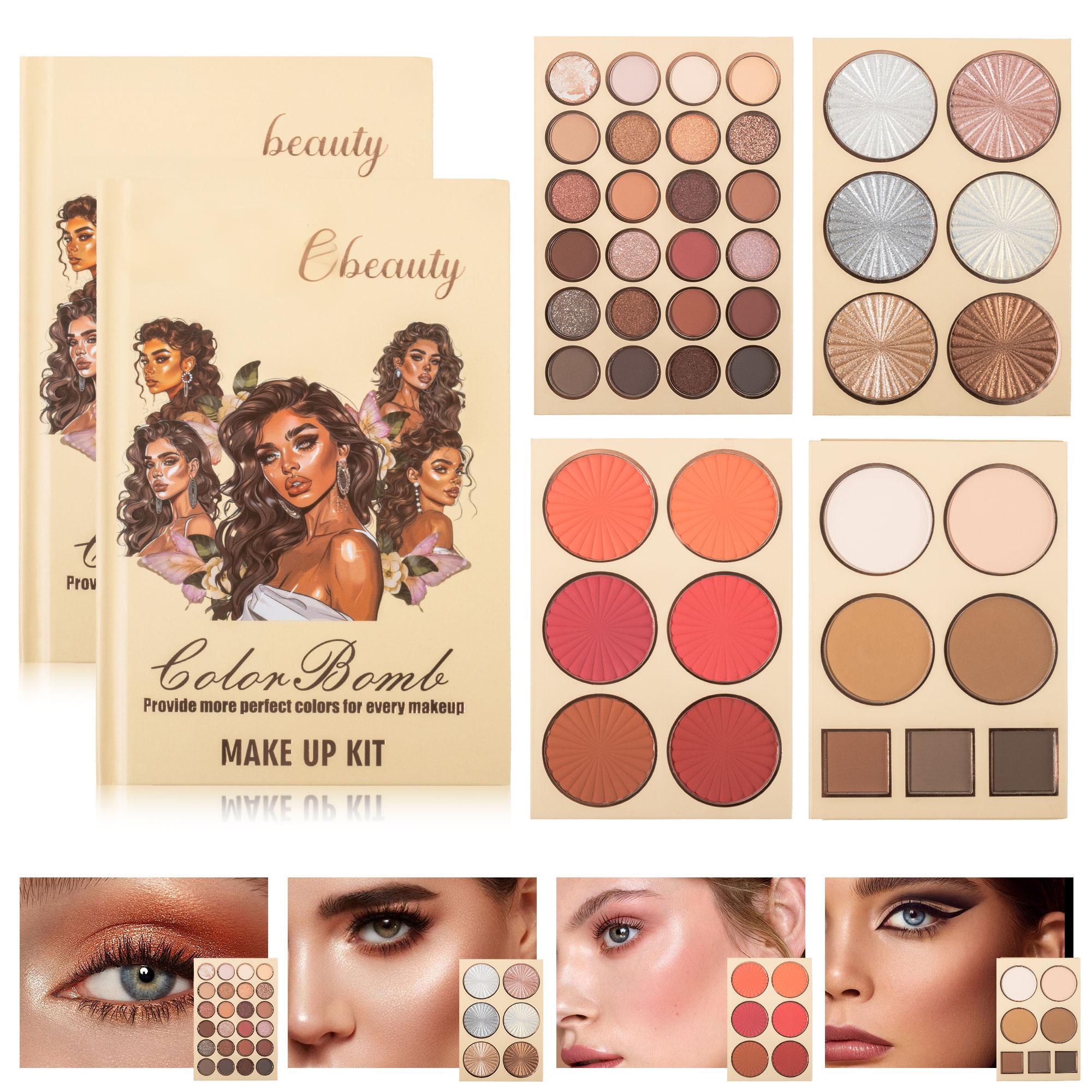 Kit de maquillage UDAER Beauty Color Bomb 63-Color - Eyeshadow multi-fonction