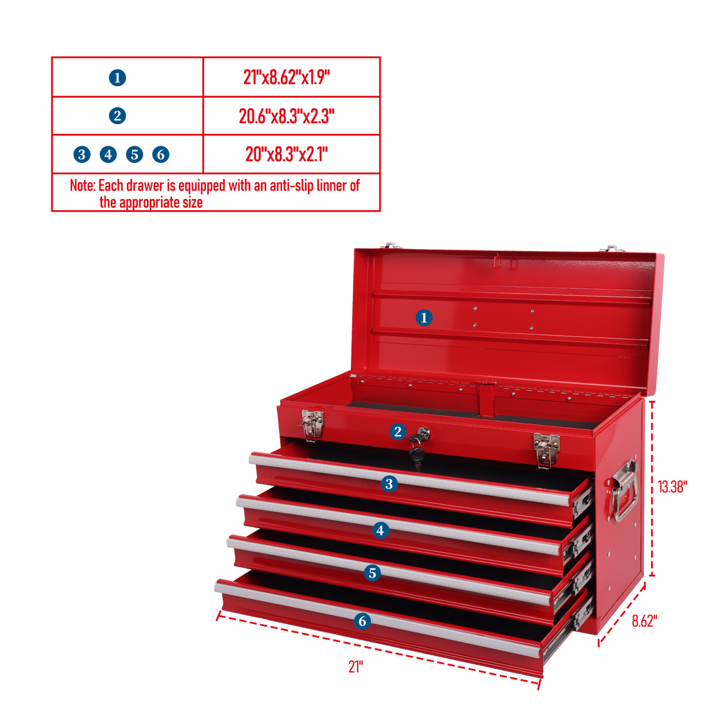 Boîte à outils en métal lourd