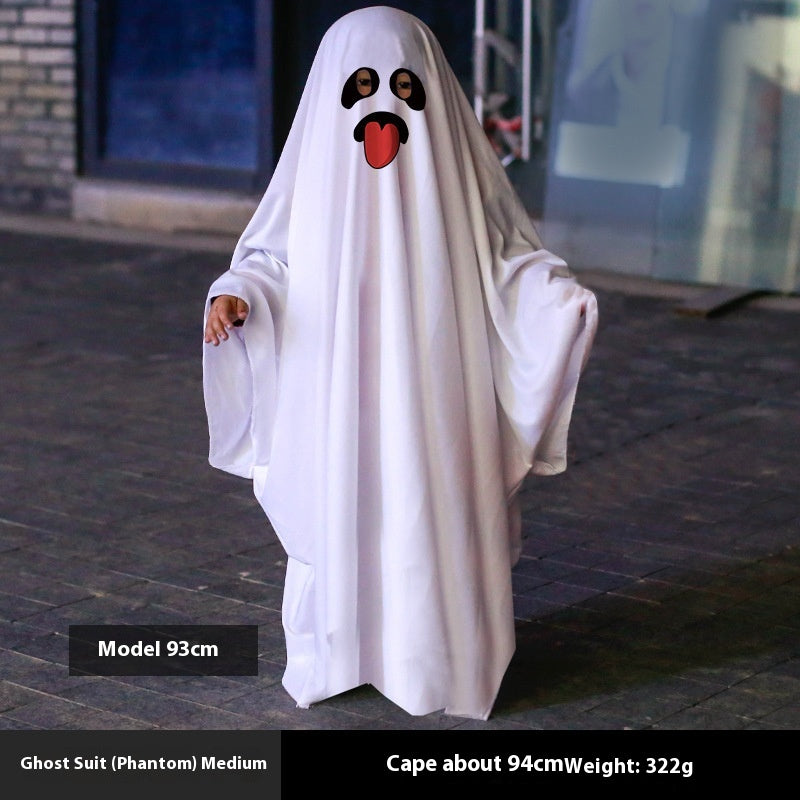 Costume blanc de fête d'Halloween Ghost Cloak Robe