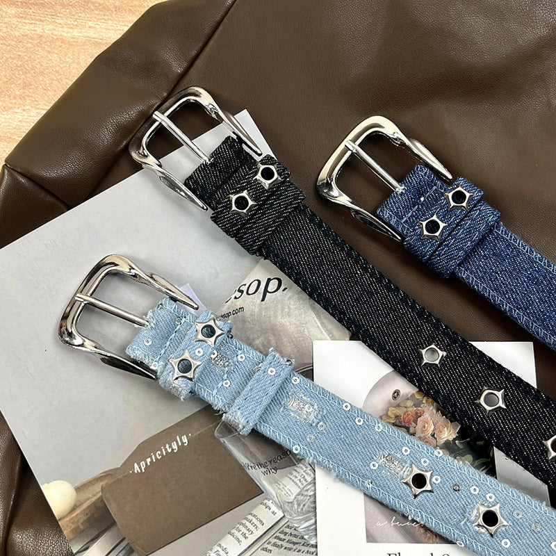 Décoration de ceinture de denim à la mode coréenne