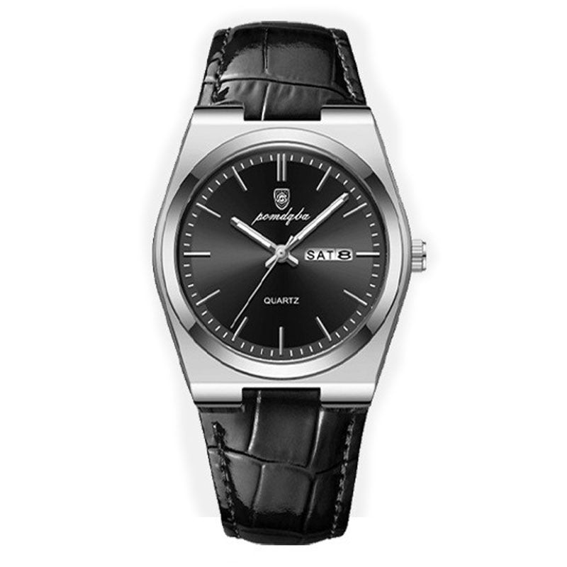 Montre à quartz lumineux ultra-mince pour homme