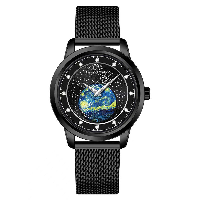 Van Gogh Quartz Wrist Watch La série de nuit étoilée