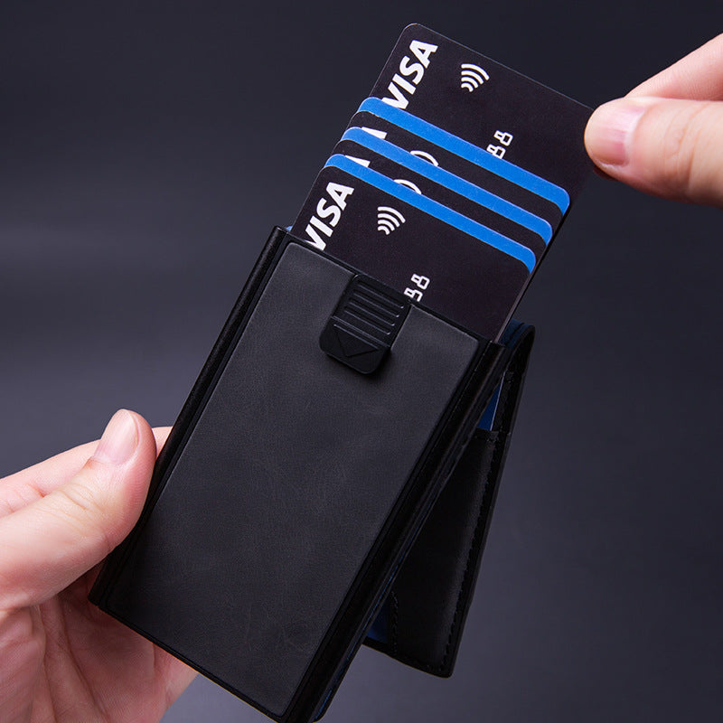 Boîte à cartes antivol RFID en alliage d'aluminium