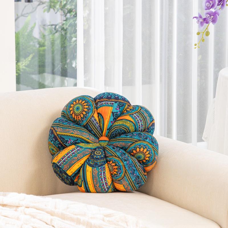 Coussin de siège en citrouille de type bohème et oreiller