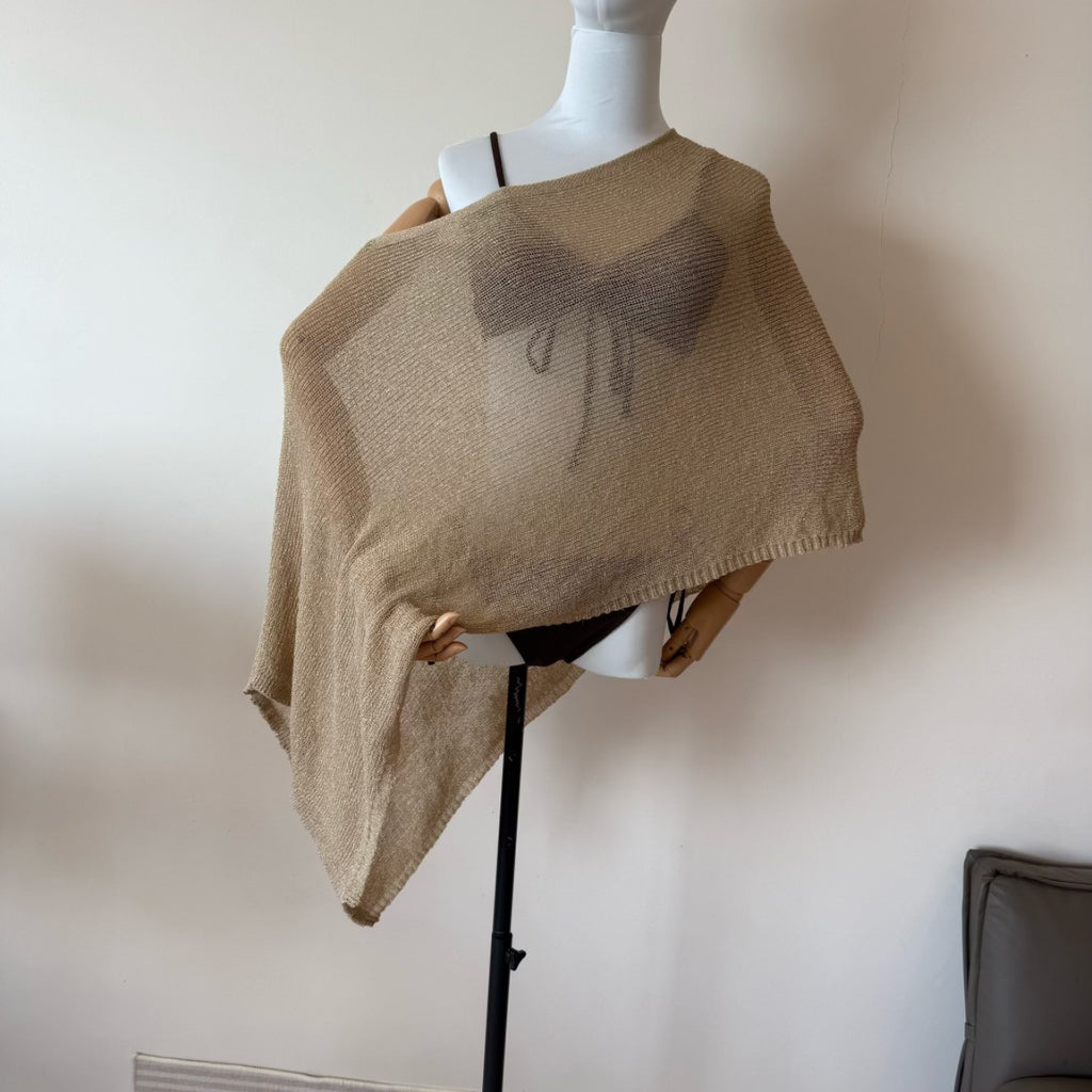 Châle de cloque irrégulier Protection solaire Top Tunique de style lâche