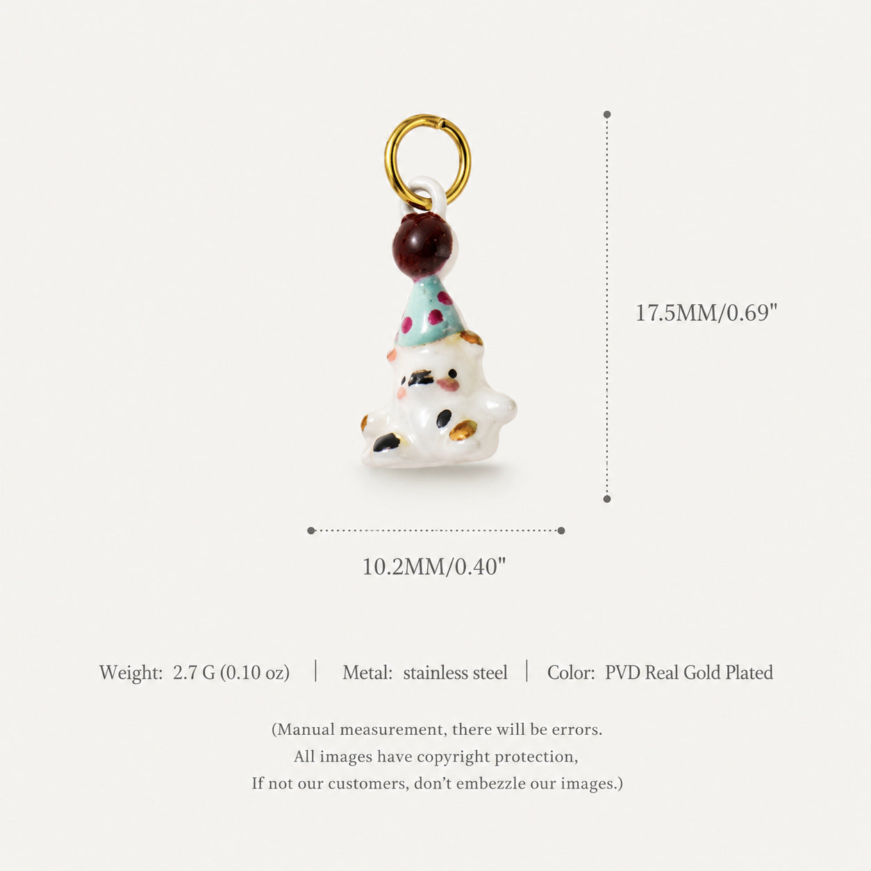 Puppy d'animaux série Zircon pendentif