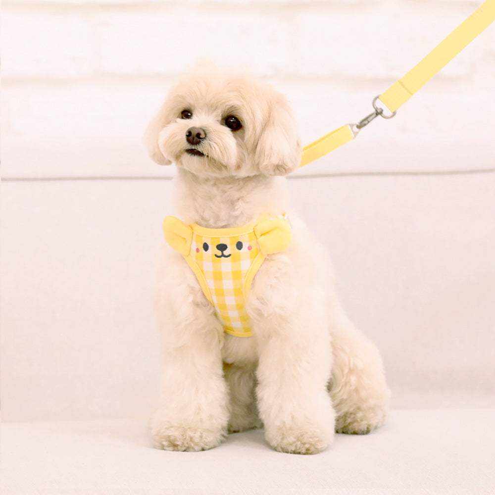 Vest-style dog chain harness walking leash