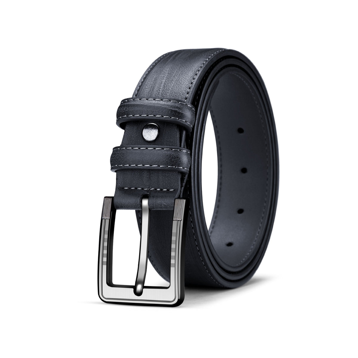 Boucle d'épingle pour homme Ceinture en cuir Modèle de feuille de trois couleurs