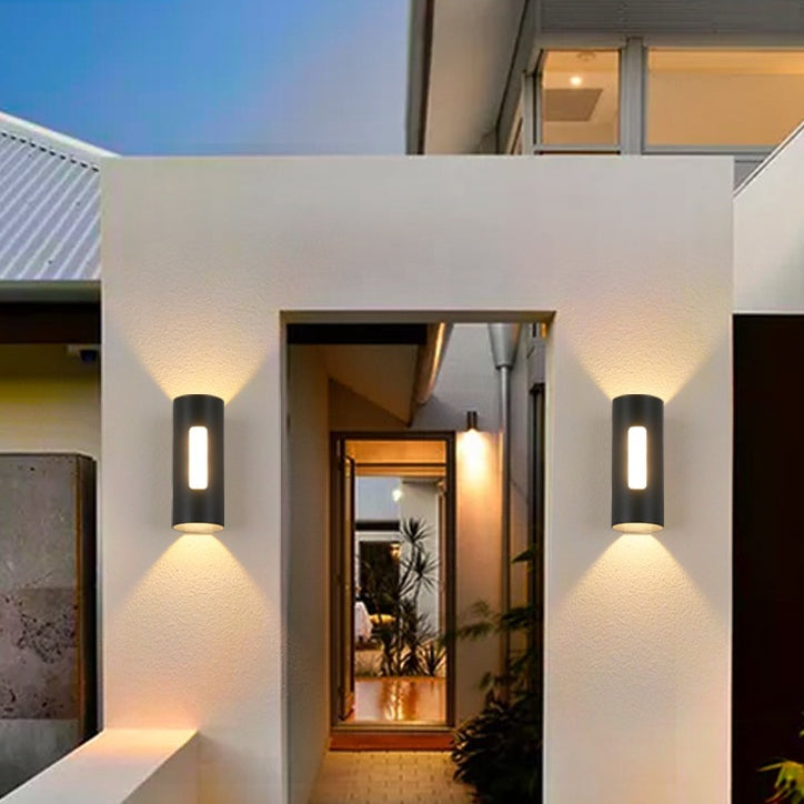 Lampe murale extérieure Led double tête vers le haut et vers le bas lumineux