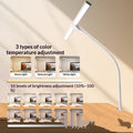 Lampe de bureau à double tête LED avec un long bras