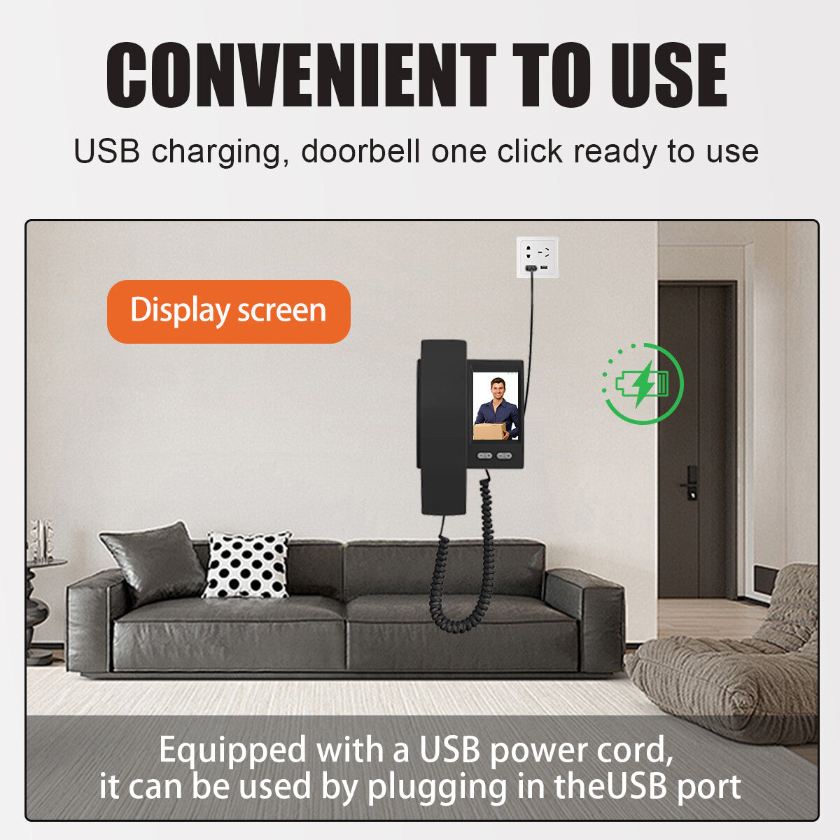 Smart Wireless WiFi Ring Doorbell Sécurité Interphone Caméra Vidéo Porte Bell.