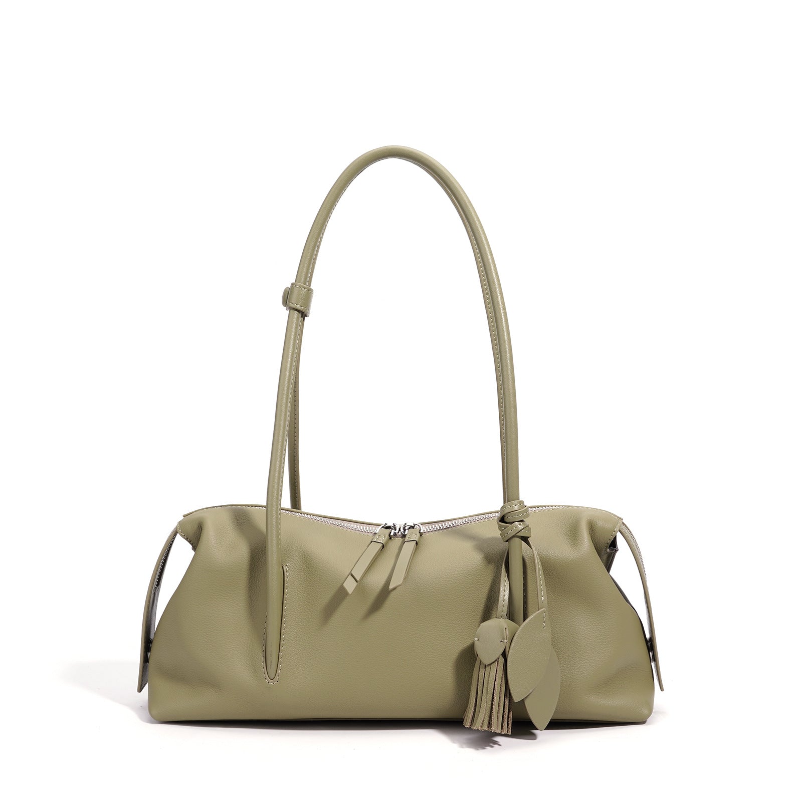 Sac à main en cuir véritable de navette sophistiqué