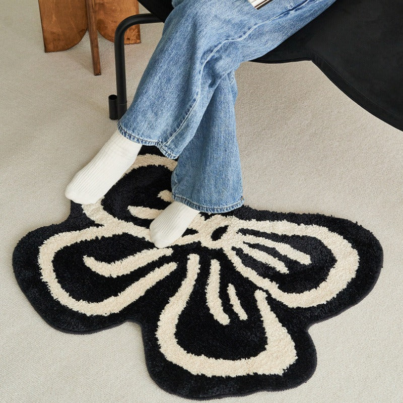 Tapis de sol épais à l'épreuve du froid en imitation cachemire Ca en forme de arc et en forme irrégulière