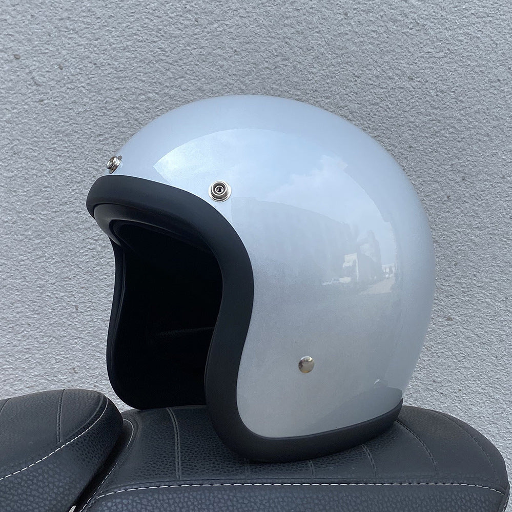Casque Half Casque Retro Casque de moto FRP