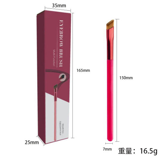 Brosse à sourcils multifonctions - Design carré en angle pour le remplissage des sourcils
