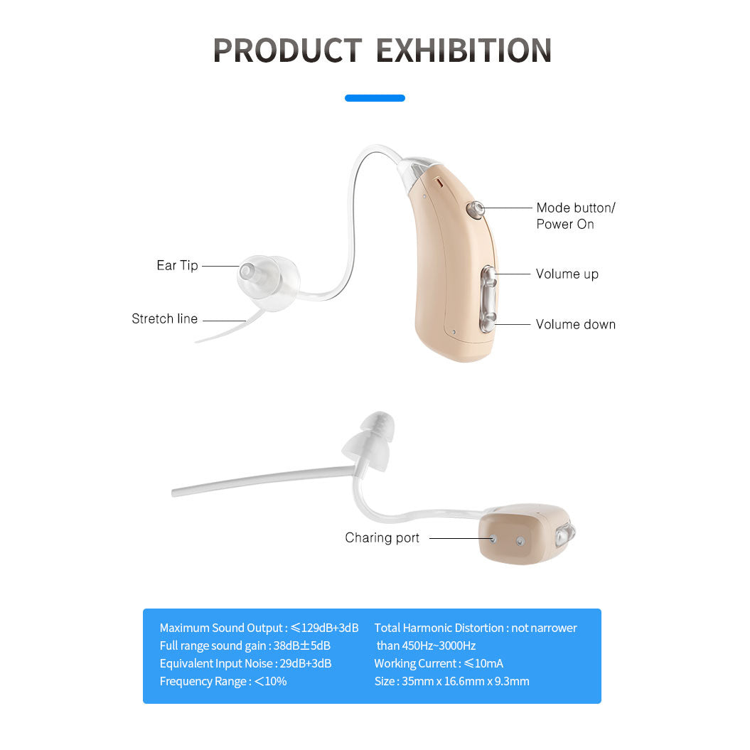 Boîtier de recharge de style ouvert avec amplificateur sonore rechargeable