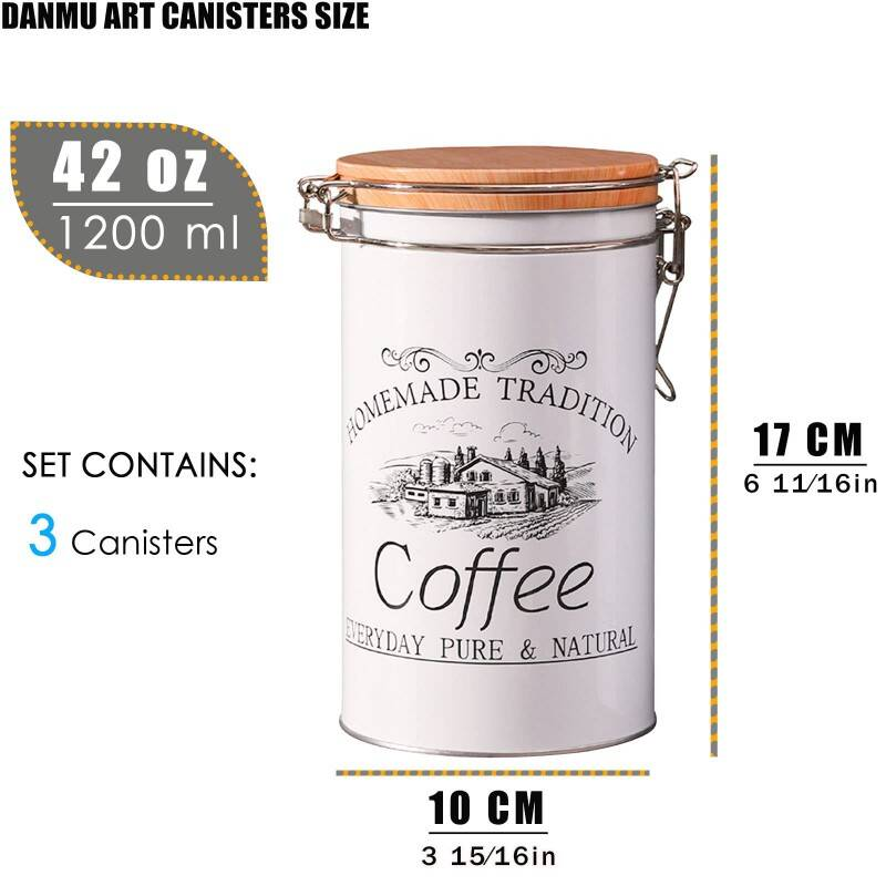 1000ml 35OZ de café de thé de sucre boîte de 3