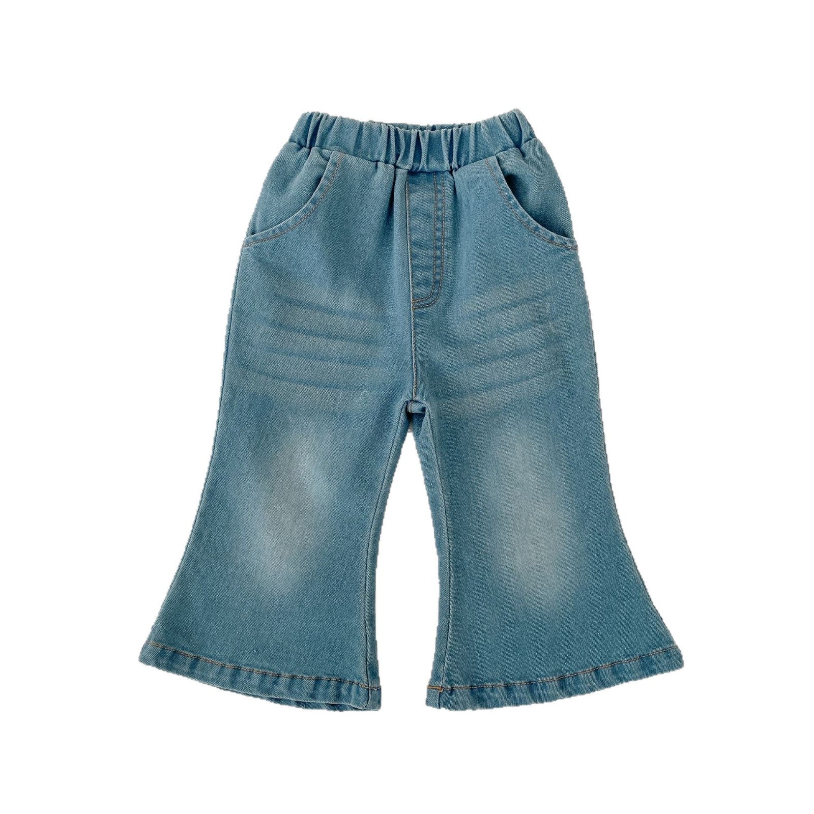 Bébés Style coréen Denim de couleur solide Jeans Versatile Pantalon enfant