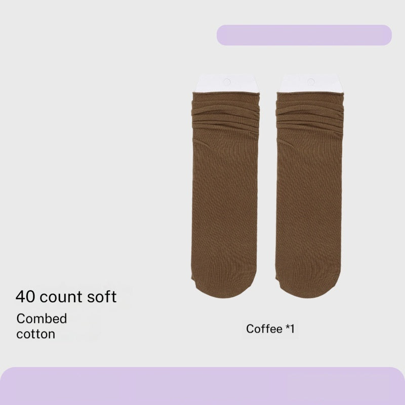 Coton peigné Sweat-absorbant Déodorant Chaussettes haute couleur du genou