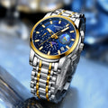 Montre Quartz d'affaires hommes ceinture en acier