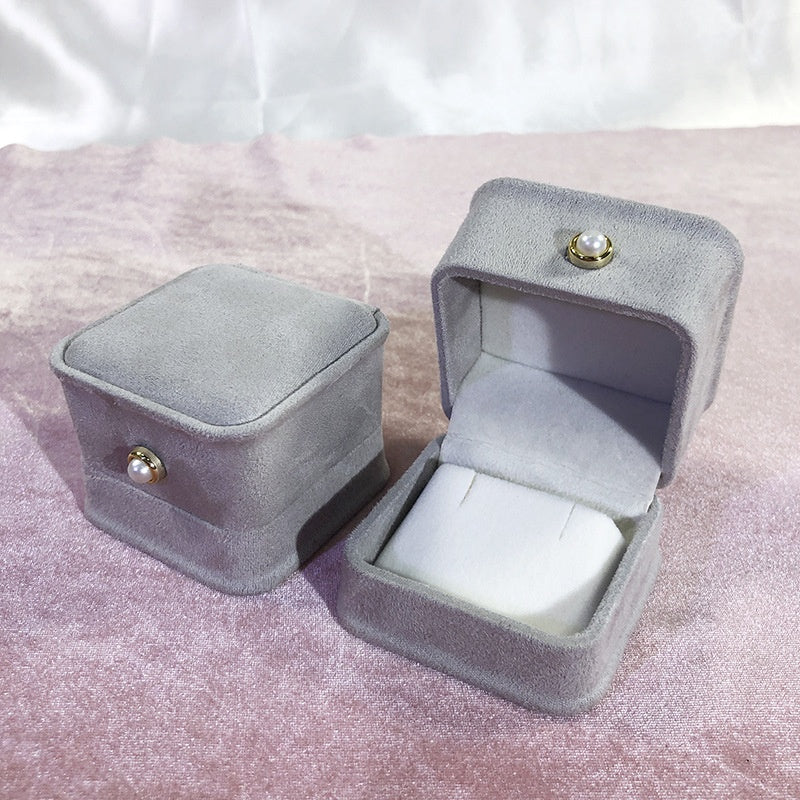 Fashion Flannel Étanche boîte à bijoux Pearl Buckle