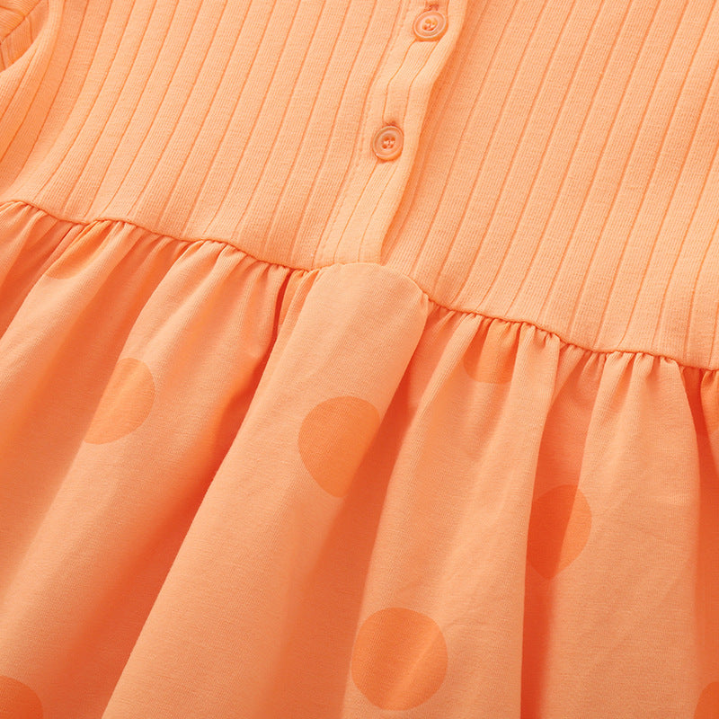Short-sleeved round-neck children's dress