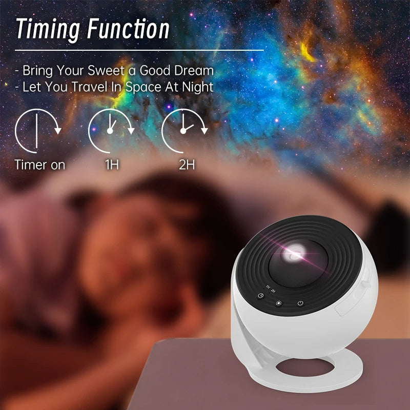 Projecteur Galaxy de nuit Starry Sky Projector 360 Rotate Lampe Planétarium pour les enfants Lit