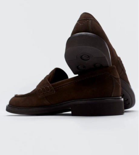 Chaussures en cuir plat en forme de Business Casual Slip-On