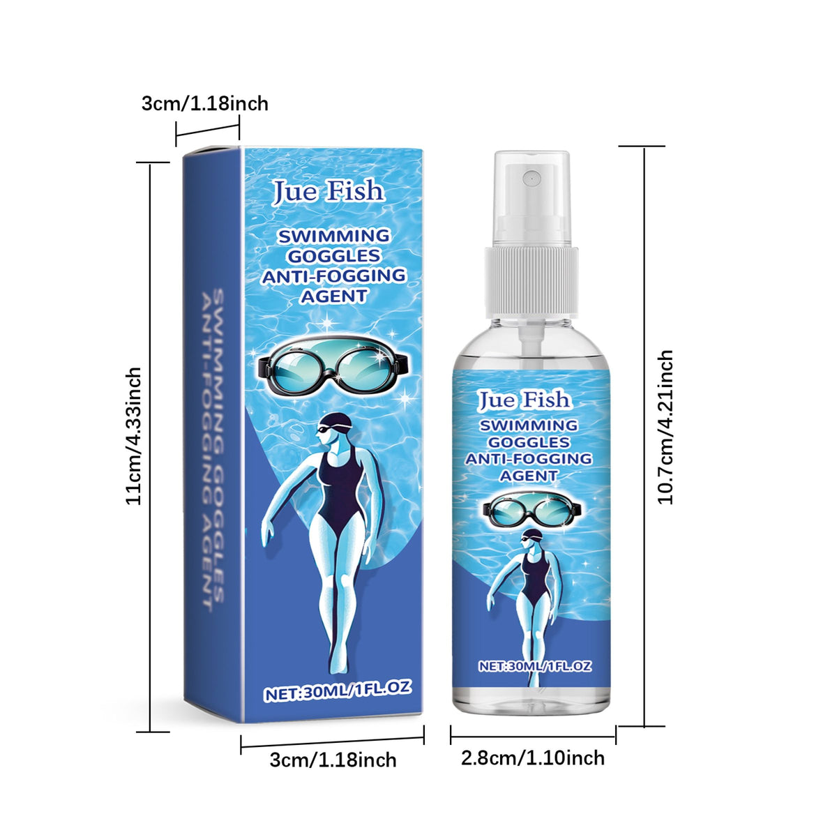 JUE FISH Baignade Spray anti-fog