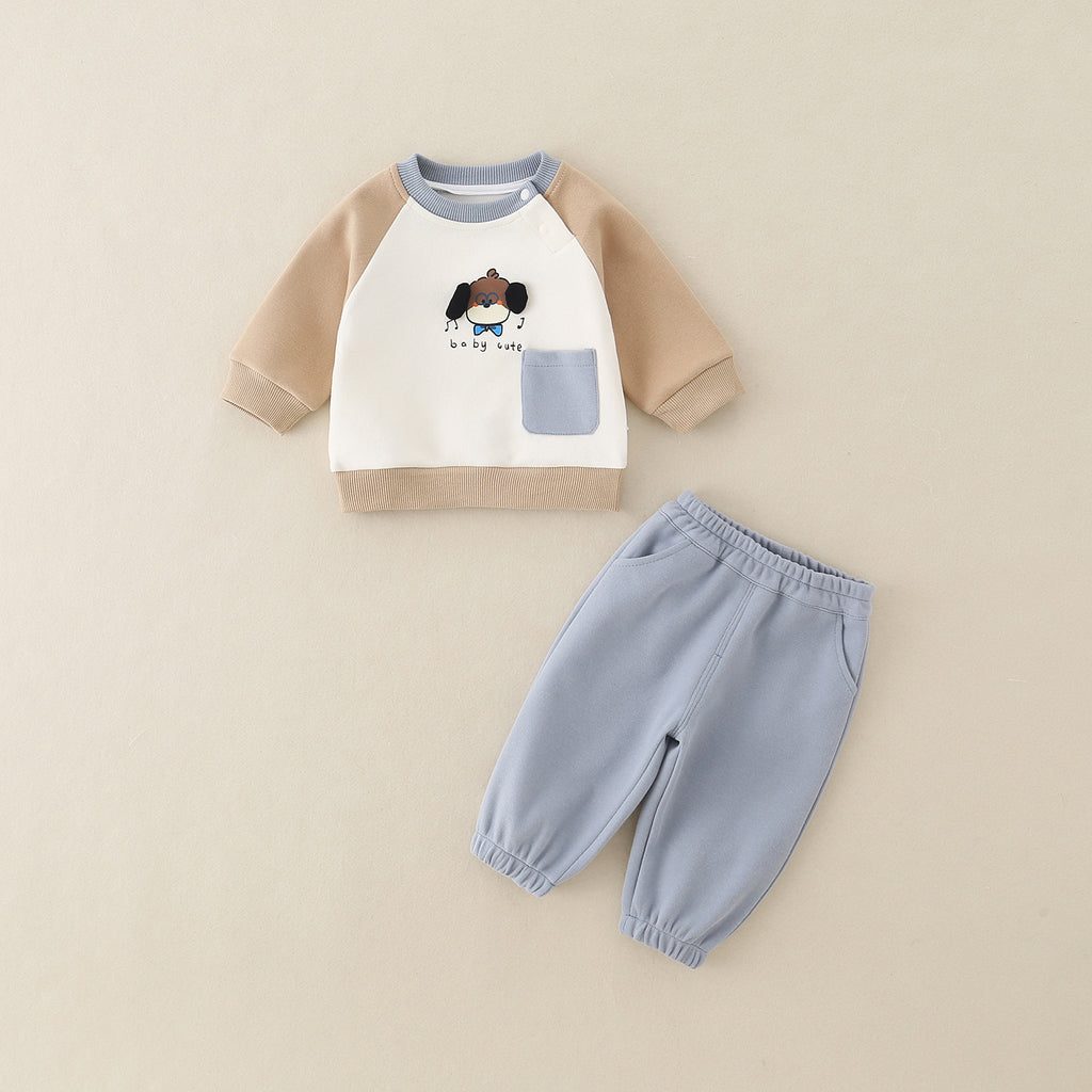 Ensemble de deux pièces en coton de bébé garçon