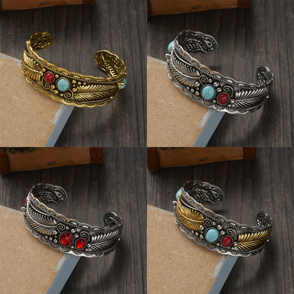 Article de l'Europe et de l'Amérique Navajo-Style Ovale Turquoise Bracelet