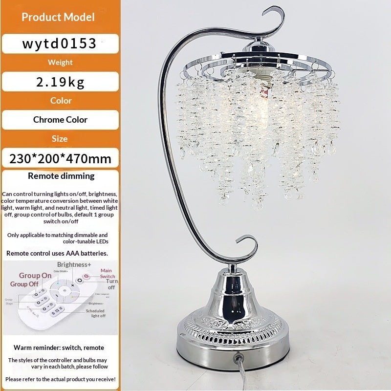 Chambre à coucher Creative Crystal Bedside de luxe de haute qualité lampe de table de luxe