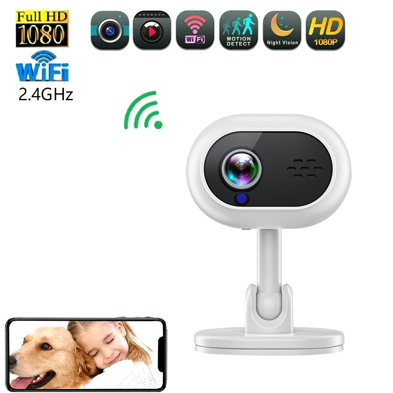 1080P HD Mini caméra WiFi sans fil HD Night Vision Caméra Maison XD Remote Camera Kids Pet S