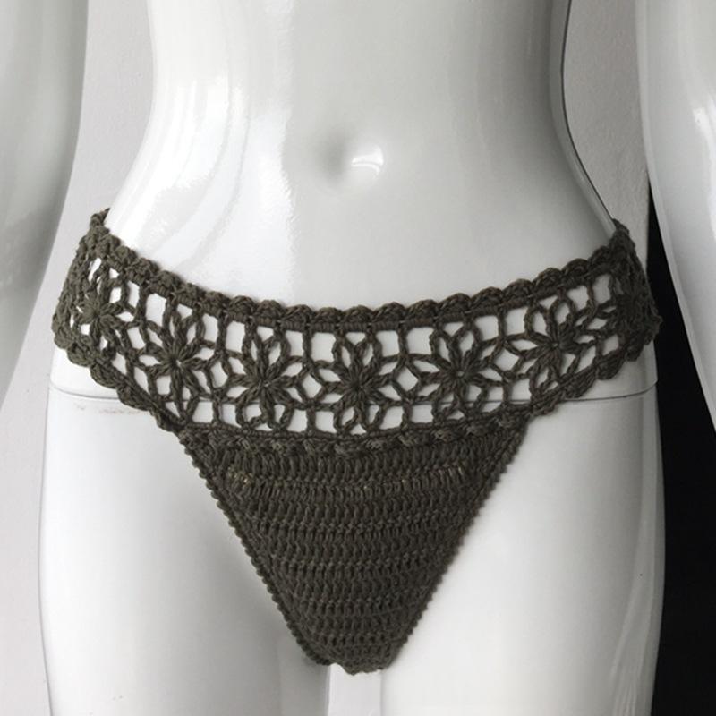 Sexy Cotton Pure Hooked Beach Triangle Nage Trunks