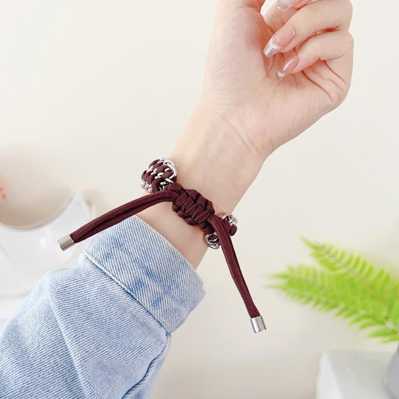 Nylon Bracelet de montre en métal chaîne Creative Tissage
