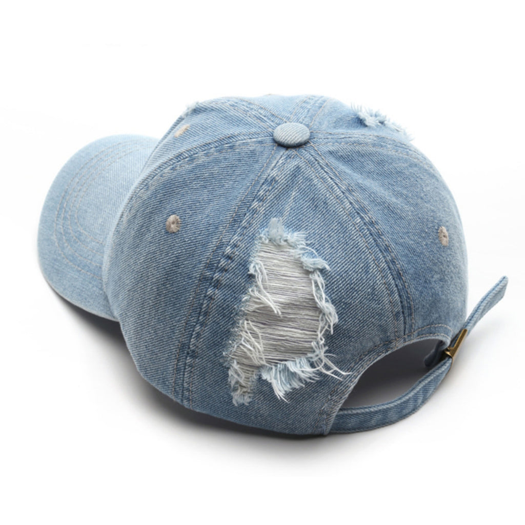 Hommes et femmes Lavés Holey Fashion Trend Casquettes de baseball adaptées à l'extérieur et St
