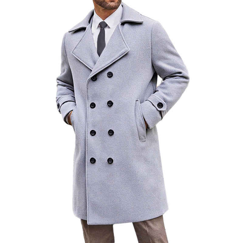 Manteau de tranchée pour hommes de style européen et américain