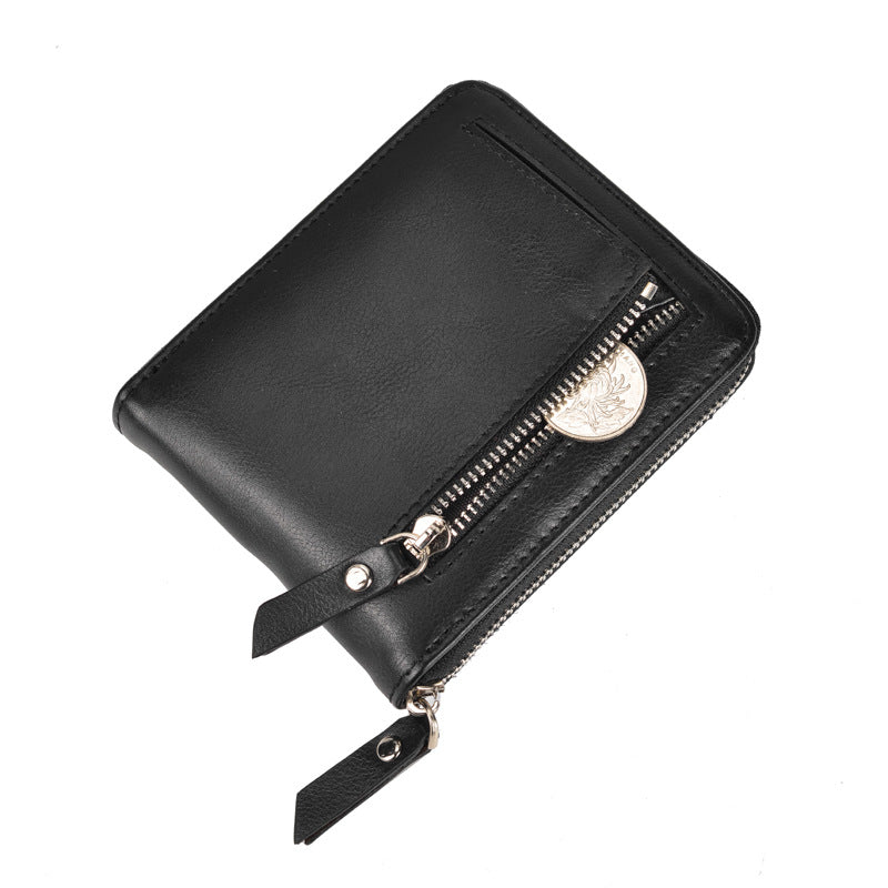 Men's Retro Multi-Card Zipper Wallet