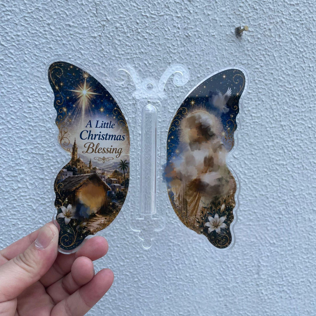 Ornement cadeau en espèces de Noël papillon