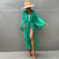 Imprimé Sexy Loose Sun Protection Bikini Blouse