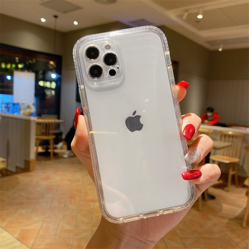Transparent TPU 2-en-un PC Frame Phone Case