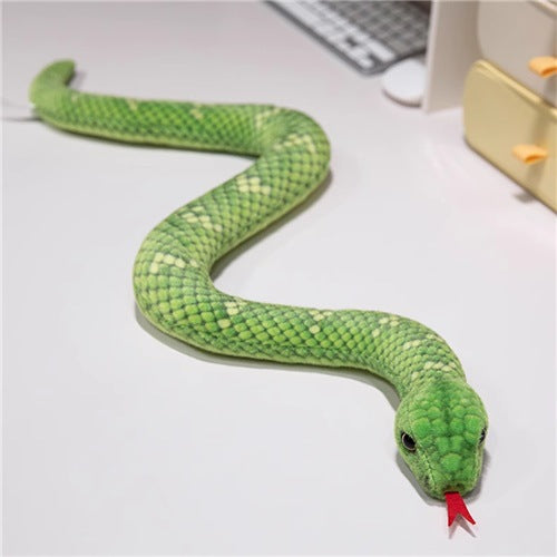 Jouet en peluche pour enfants imprimé et teint Crooked modèle Python