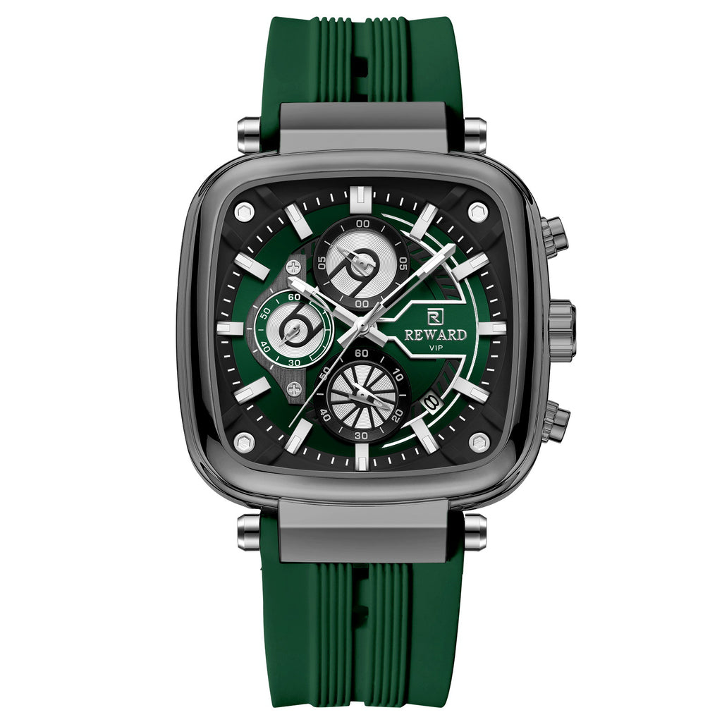 Récompense Montres Sport Quartz Homme Multi-fonctions Montre Silicone