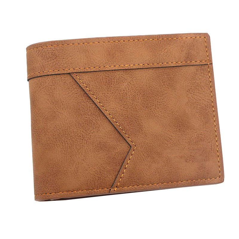 Portefeuille en cuir mat de grande capacité pour hommes