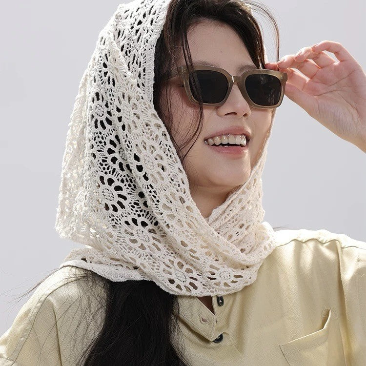 Crochet femmes Triangle écharpe Ethnic-Style printempsautomne écharpe